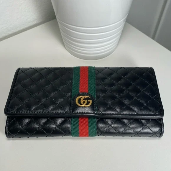 RARE GUCCI Web Quilted Leather Marmont Wallet - Picture 6 of 13